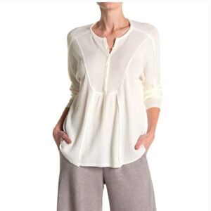 GIBSONLOOK Waffle knit Henley Top size Large
